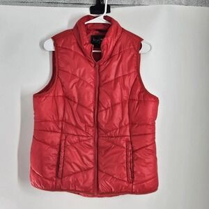 Flirtitude Puffer Vest  Juniors XL Red Full Zip